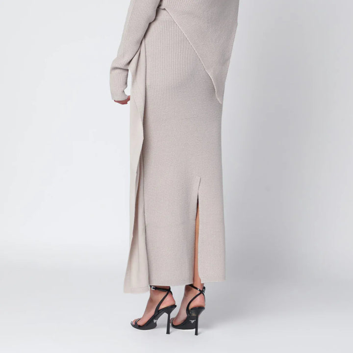 Entire Studios - Light beige long wool skirt Brand Skirts M/L