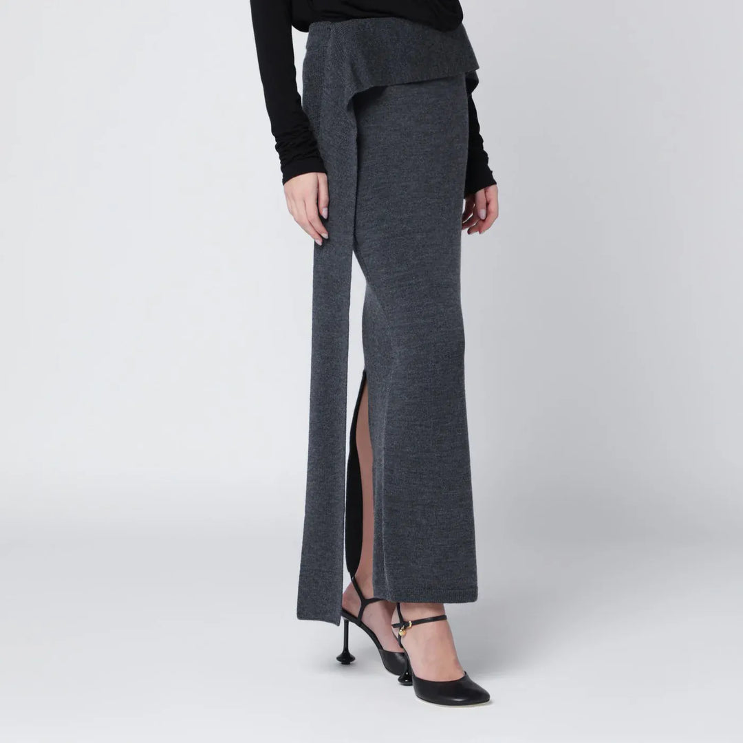 Entire Studios - Long grey wool skirt Brand Skirts