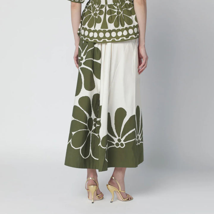 FARM Rio - Palermo maxi skirt with green print Brand Skirts