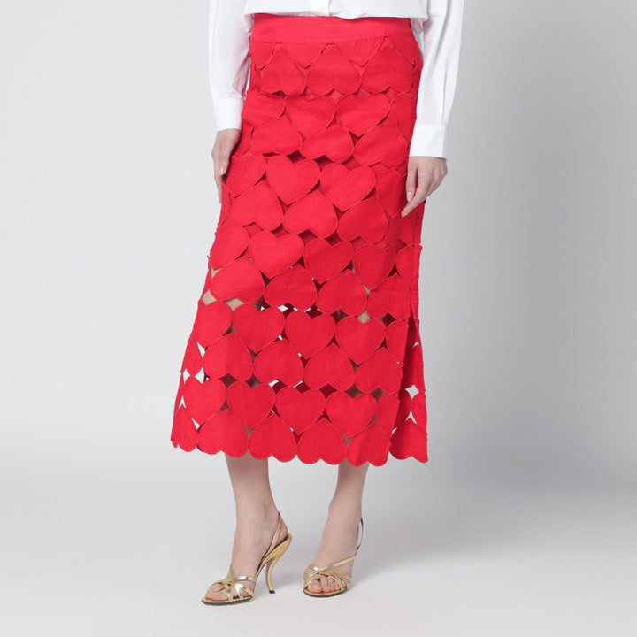 Skirts FARM Rio - Red linen Hearts skirt Brand
