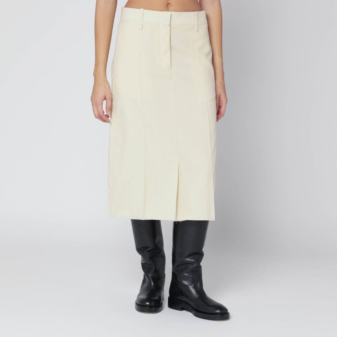 Skirts Jil Sander - Vanilla-coloured wool skirt Brand