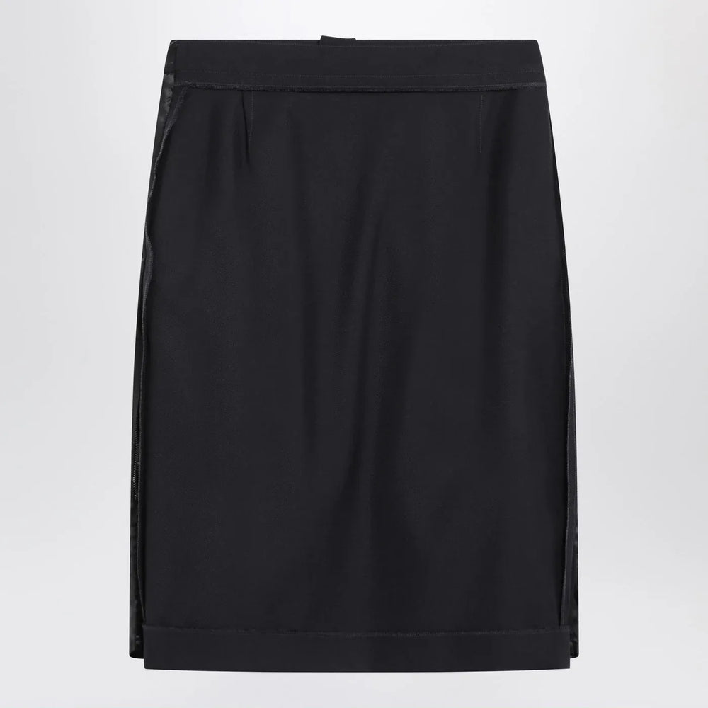 Maison Margiela - Blue skirt with satin side panels Brand Skirts 40  IT
