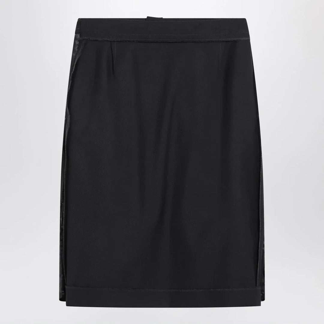 Maison Margiela - Blue skirt with satin side panels Brand Skirts 40  IT