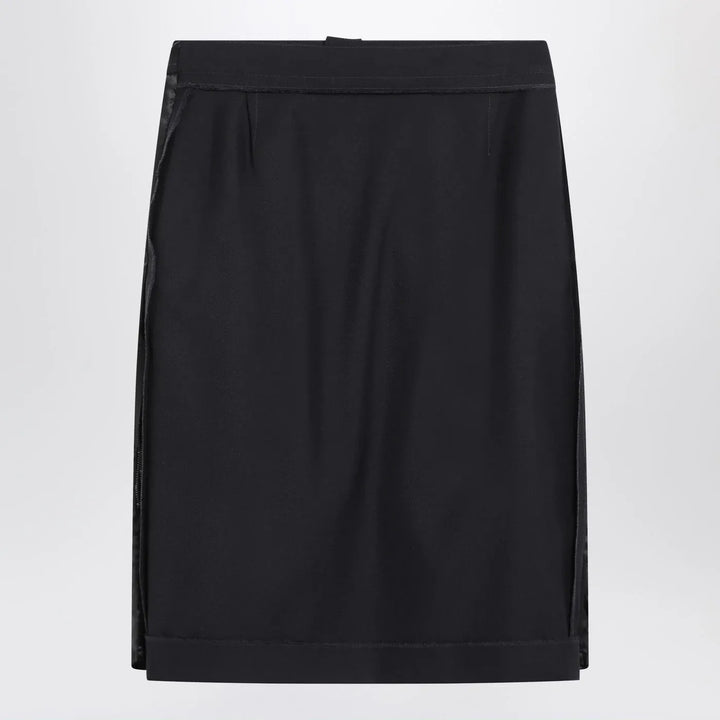 Maison Margiela - Blue skirt with satin side panels Brand Skirts 40  IT