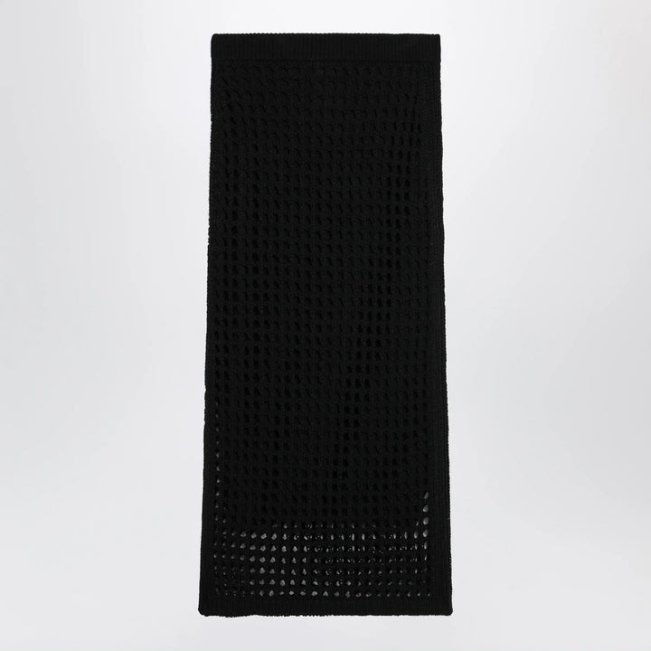 Max Mara - Long sheer net cotton skirt in black Brand Skirts