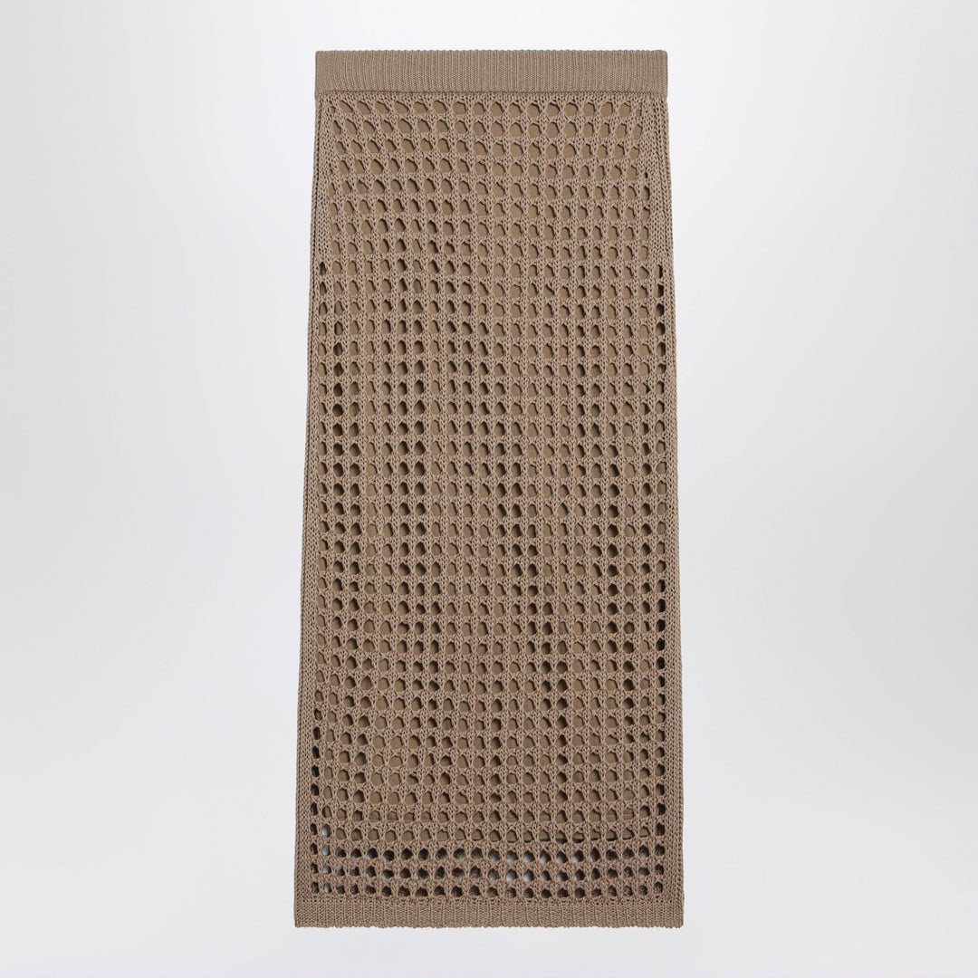 Skirts Max Mara - Mesh cotton maxi skirt in Desert Brand