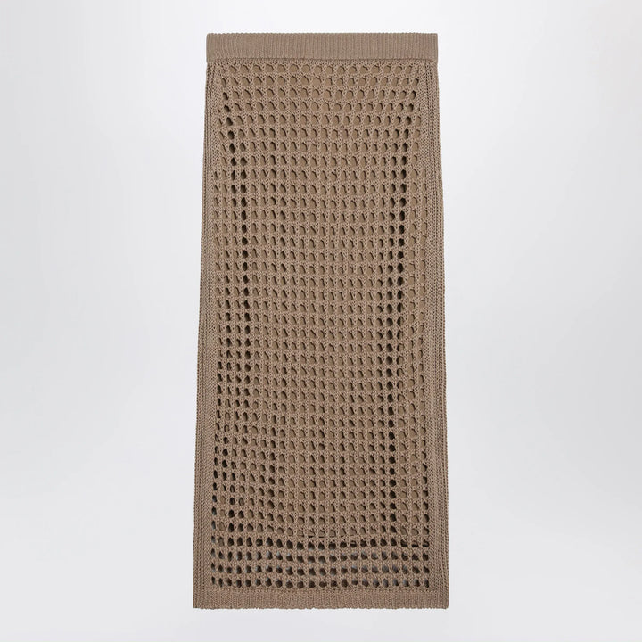 Max Mara - Mesh cotton maxi skirt in Desert Brand Skirts