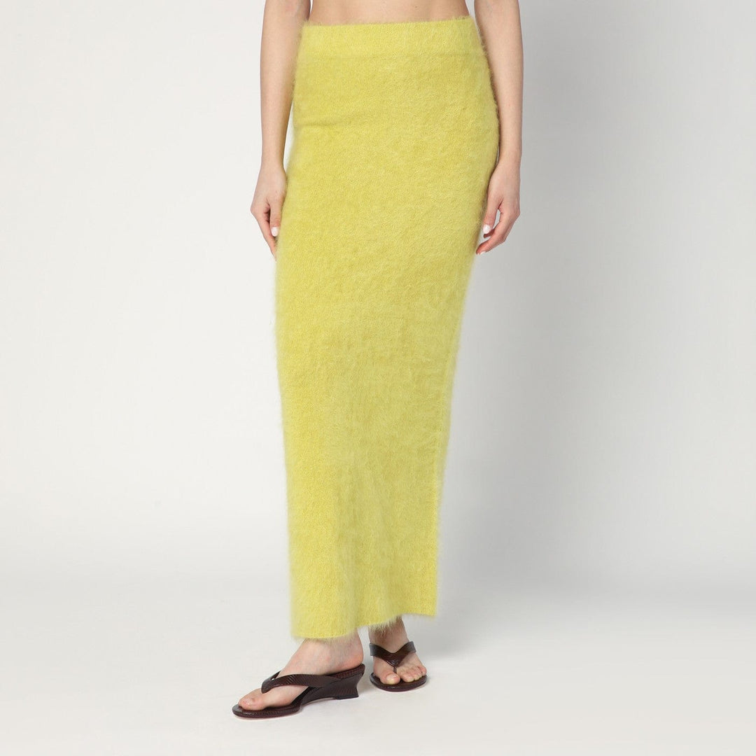 Skirts Soft Goat - Long Lime-coloured brushed cashmere skirt Brand