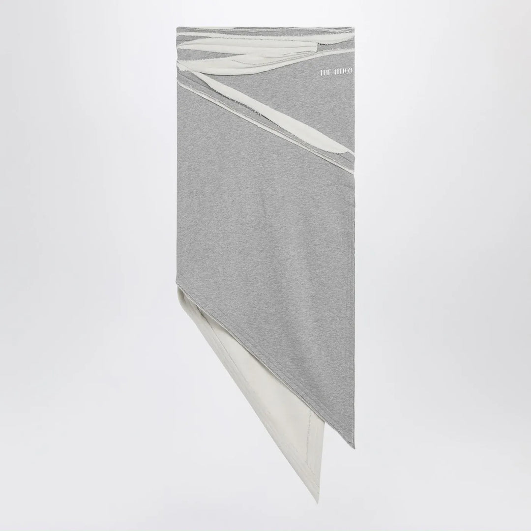The Attico - Asymmetric grey mélange cotton skirt Brand Skirts 38  IT