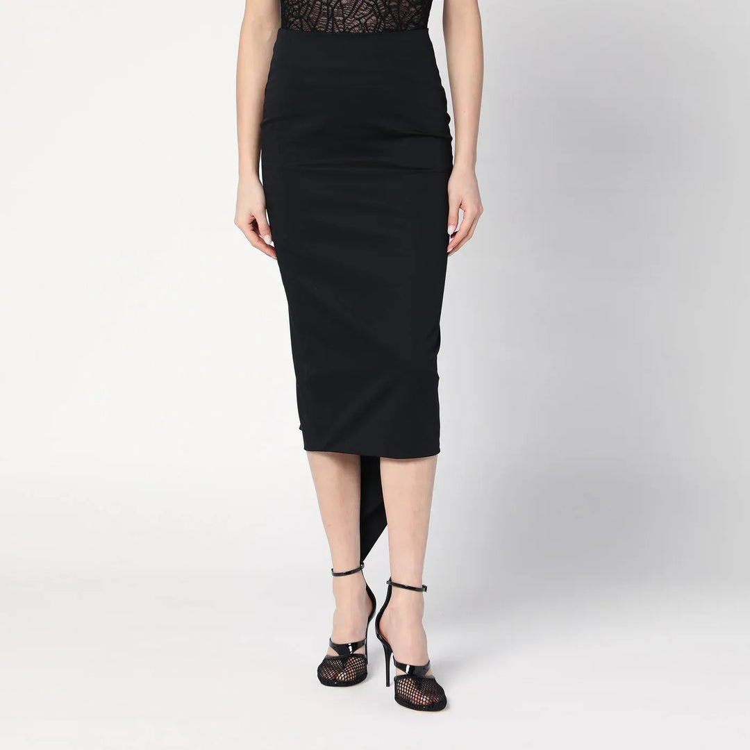 TheLatest - Black cotton midi skirt Brand Skirts 38  IT