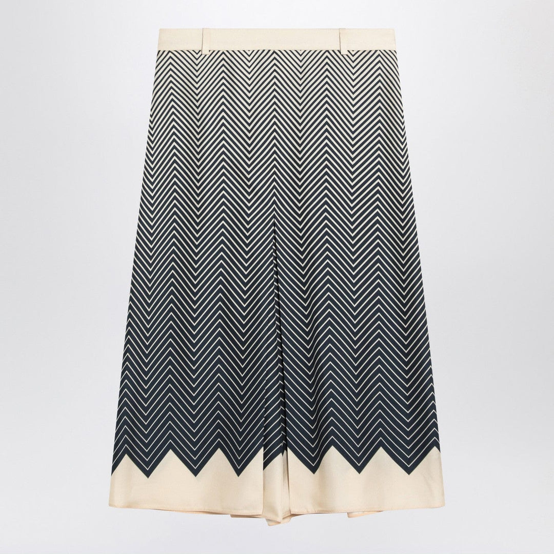 Skirts 40  IT Valentino - Blue/ivory silk skirt Brand