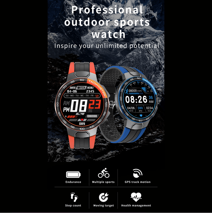 Italian Luxury Group Smart Watches Everest Professional Sport Doctor Smartwatch Zinc Alloy Case Resistant Glass Mirror Brand