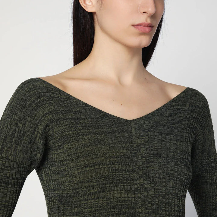 6397 - Double-V military green sweater Brand Sweater M