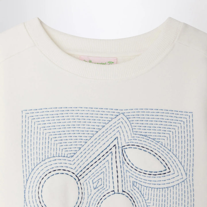Bonpoint - Gena white sweatshirt with embroidered cherries Brand Sweatshirt