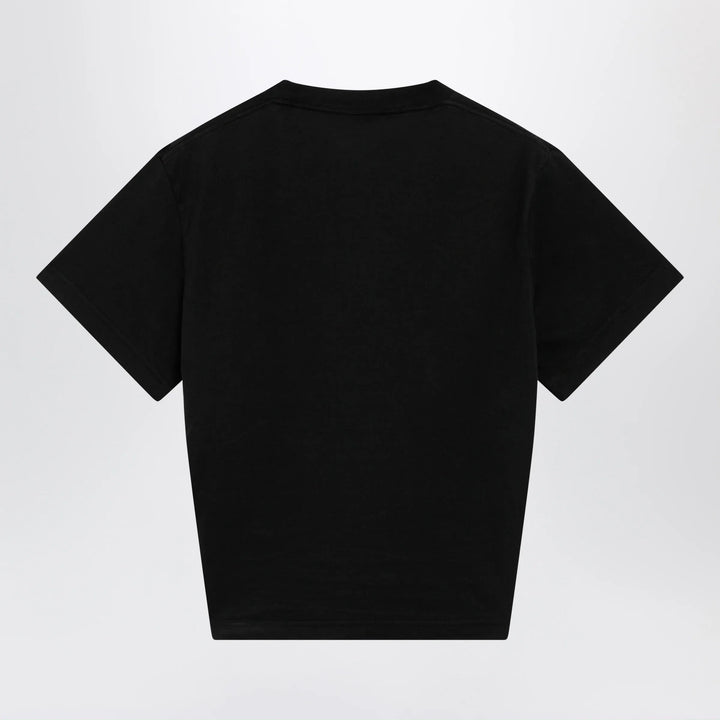 Balenciaga - Black cropped T-shirt with logo print Brand T-Shirt