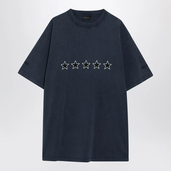 Balenciaga - Washed navy blue oversized T-shirt Brand T-Shirt S