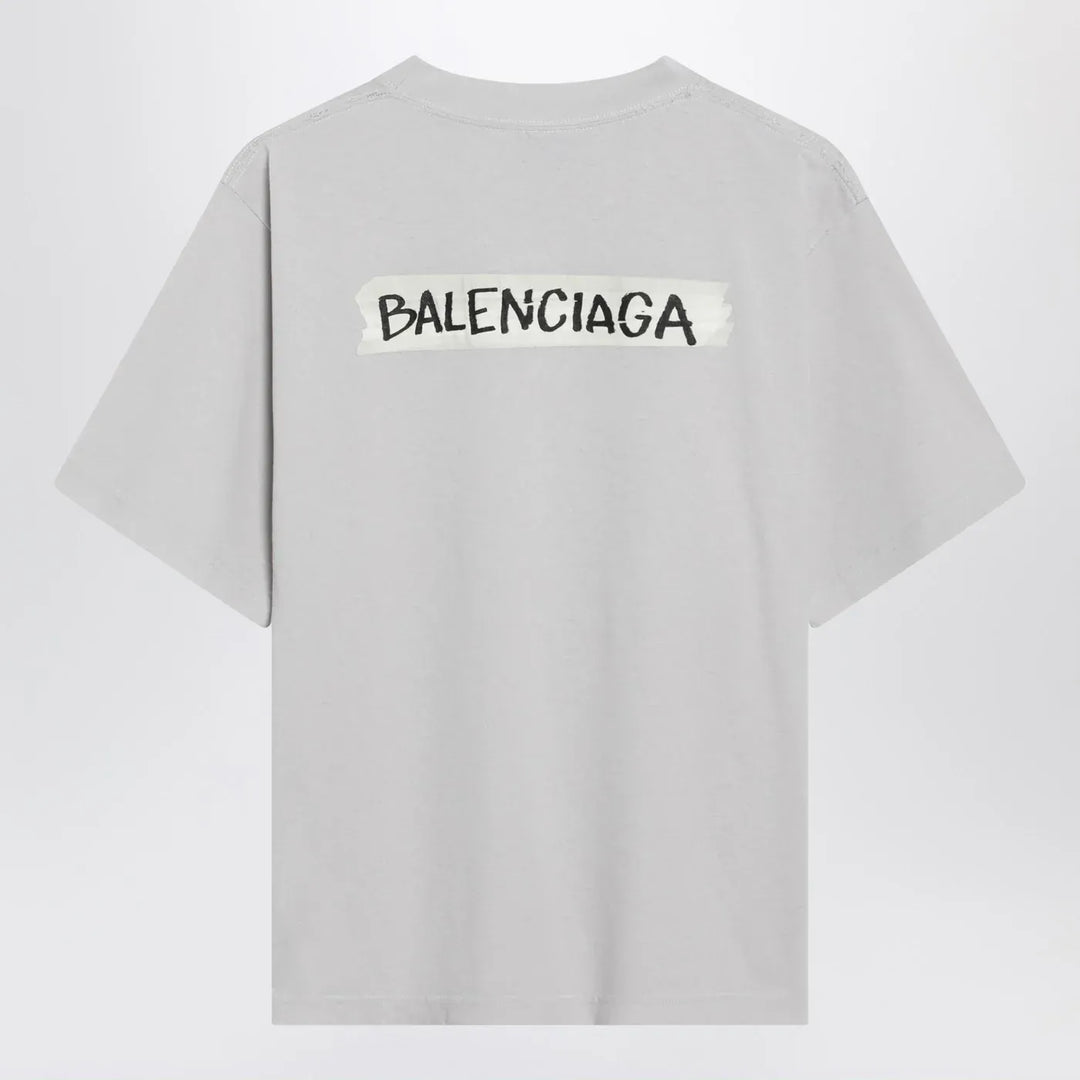 Balenciaga - White Masking Tape T-shirt, medium fit Brand T-Shirt