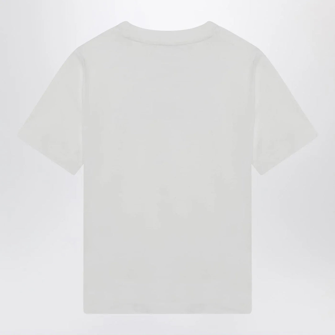 Burberry - White T-shirt with embroidered logo Brand T-Shirt