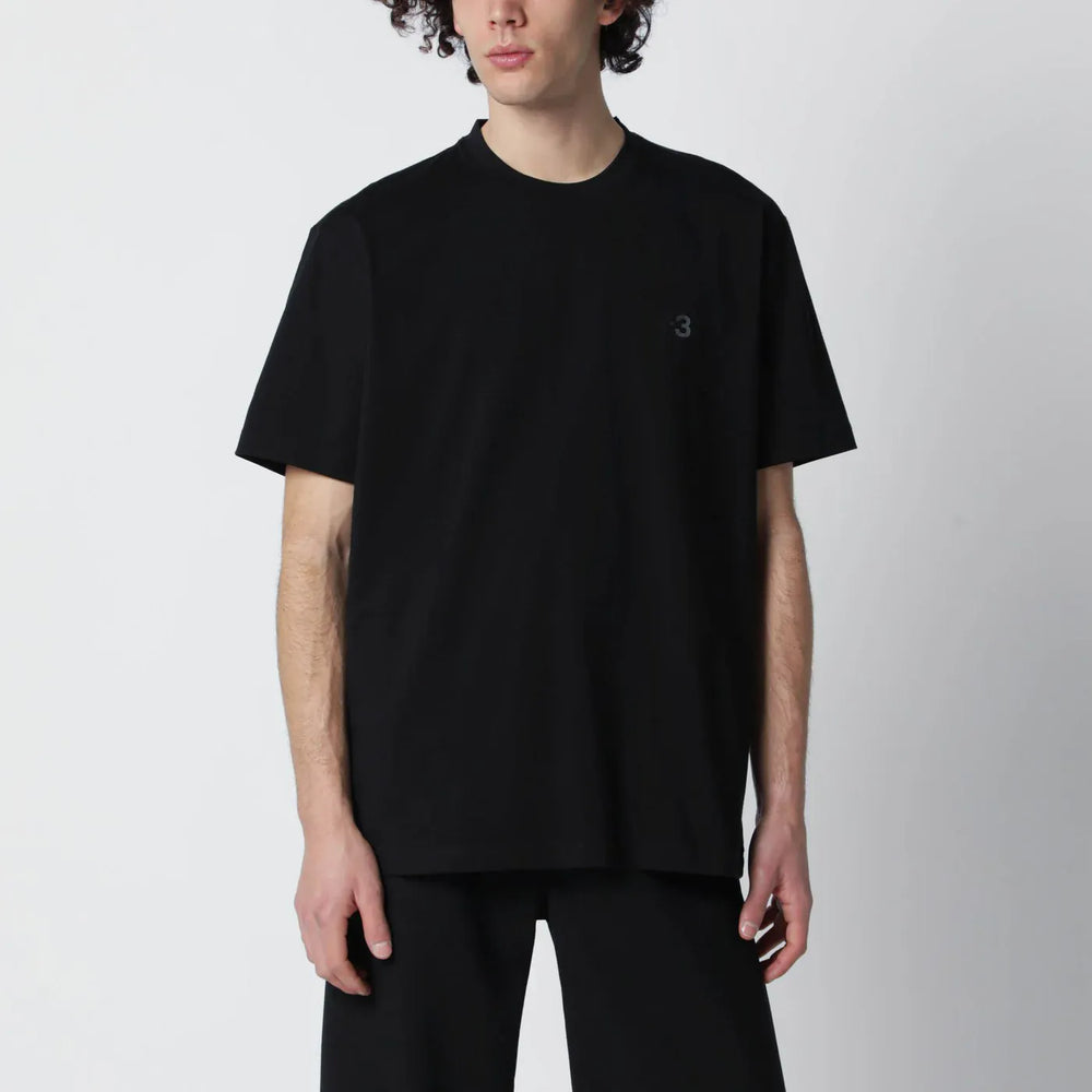 adidas Y-3 - Black T-shirt with logo Brand T-Shirts S