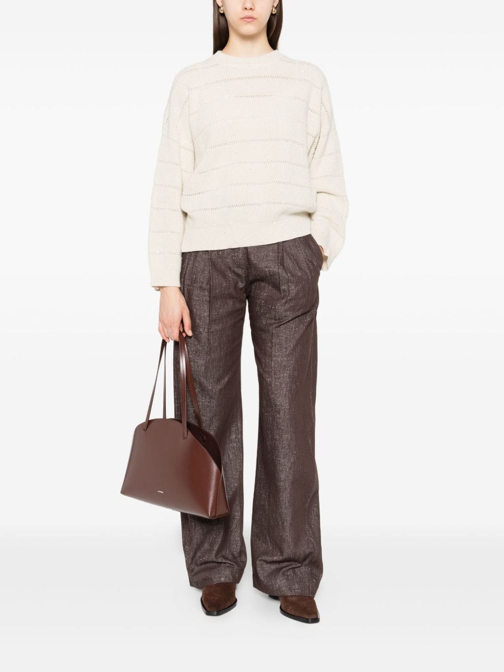 Brunello Cucinelli Topwear Brunello Cucinelli Sweaters Beige Brunello Cucinelli Sweaters Beige Brand