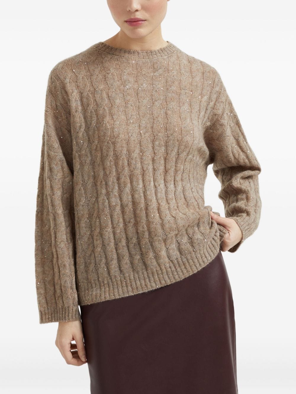 Brunello Cucinelli Topwear Brunello Cucinelli Sweaters Brown Brunello Cucinelli Sweaters Brown Brand