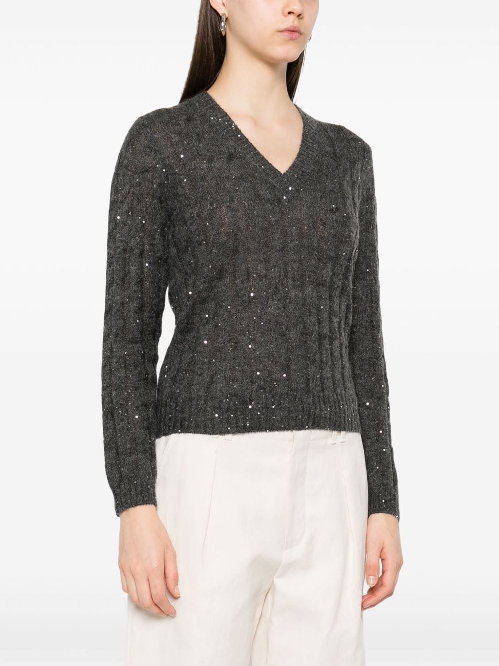 Brunello Cucinelli Topwear Brunello Cucinelli Sweaters Grey Brunello Cucinelli Sweaters Grey Brand