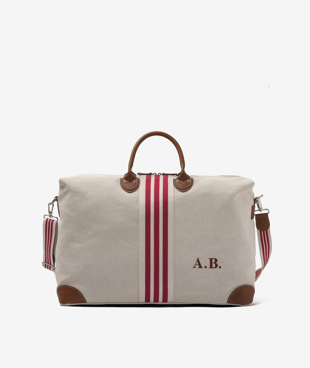 My Style Bags Travel Bags My Style Bags Boston Syracuse Duffel Travel Bag - Red Stripes My Style Bags Boston Syracuse Duffel Travel Bag - Red Stripes Brand