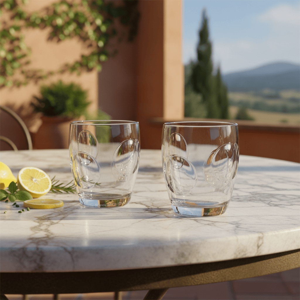 Mario Luca Giusti Fisheye Set of 2 Tumblers Clear Brand Tumblers
