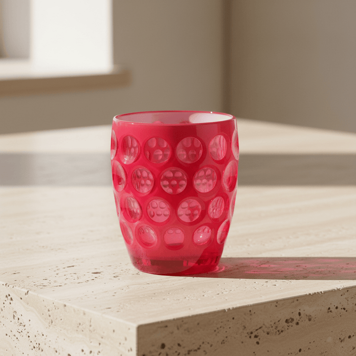 Mario Luca Giusti Lente Set of 2 Short Tumbler Fuchsia Fluo Brand Tumblers