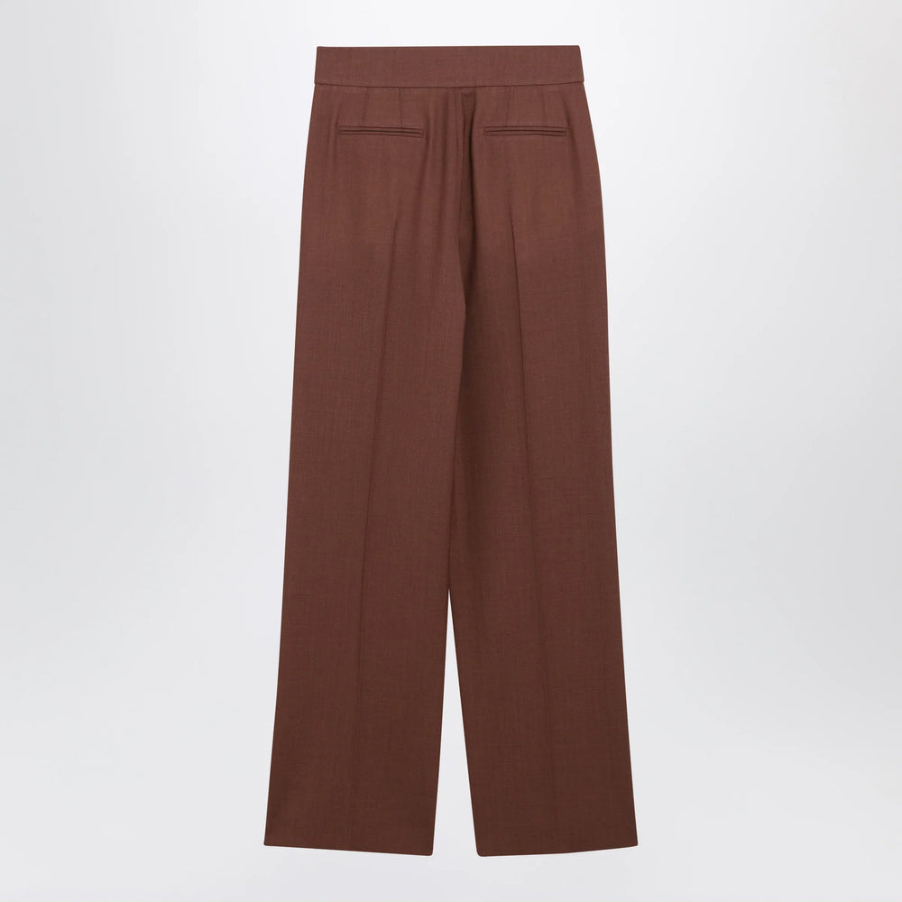 Valentino - Light Brown Wool Trousers Brand