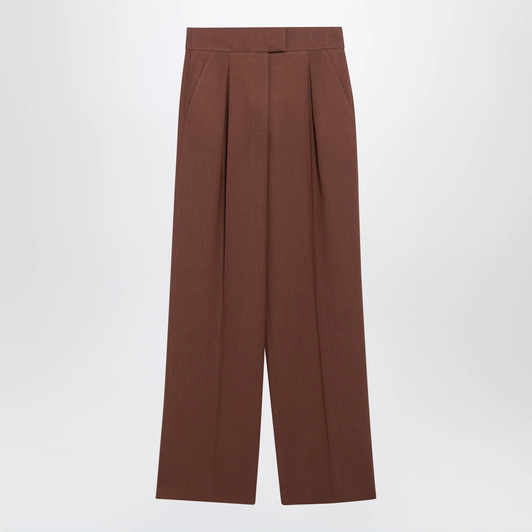 Valentino - Light Brown Wool Trousers Brand 40  IT