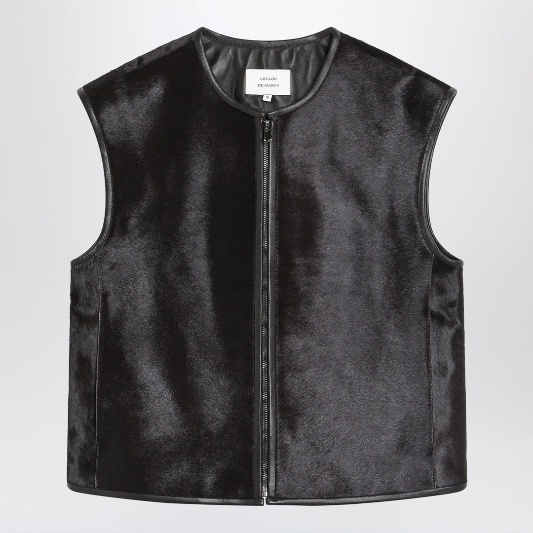 Vests LouLou De Saison - Brown Ampas vest in pony-effect leather Brand