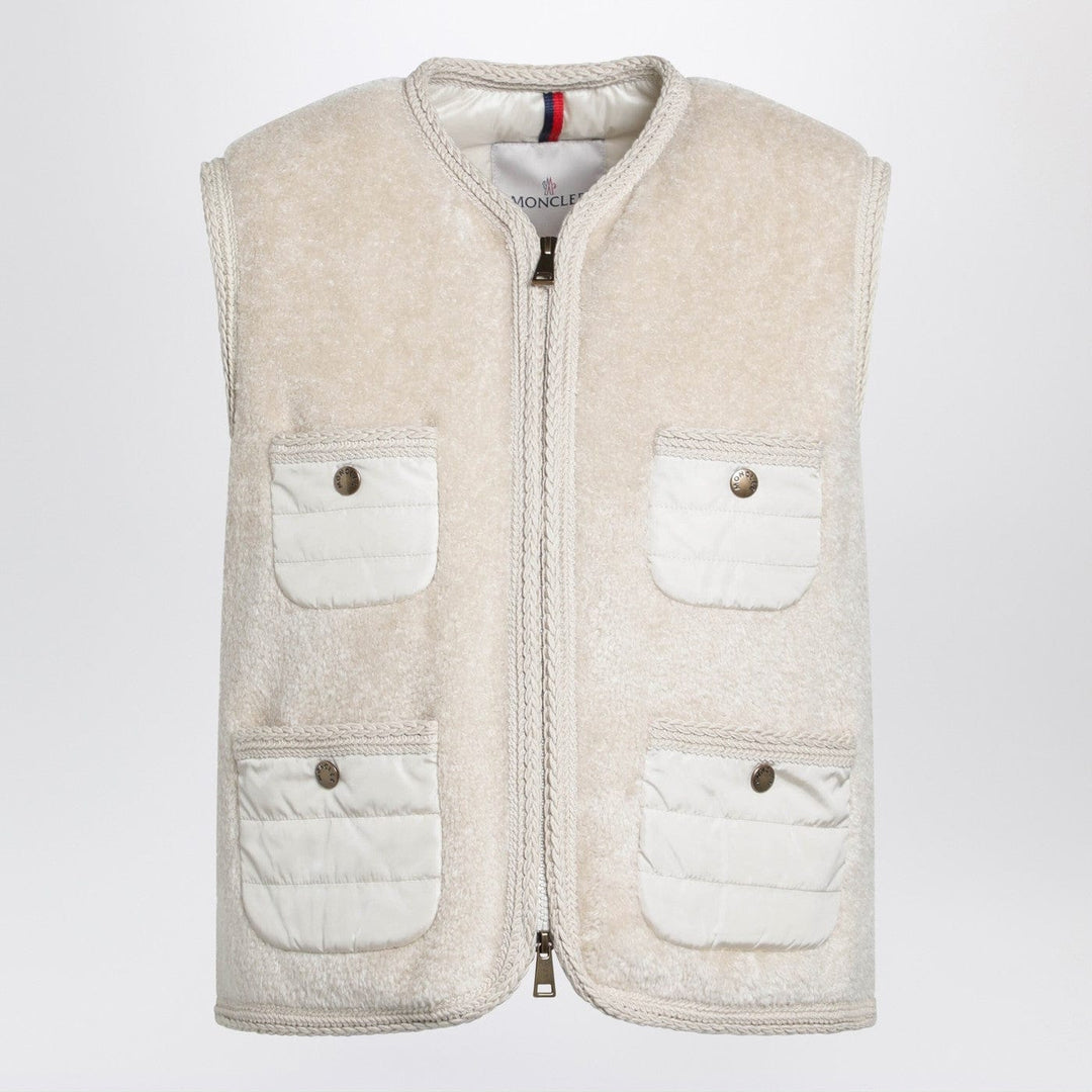 Vests 0 Moncler - Mimosa gilet in teddy-effect fleece Brand