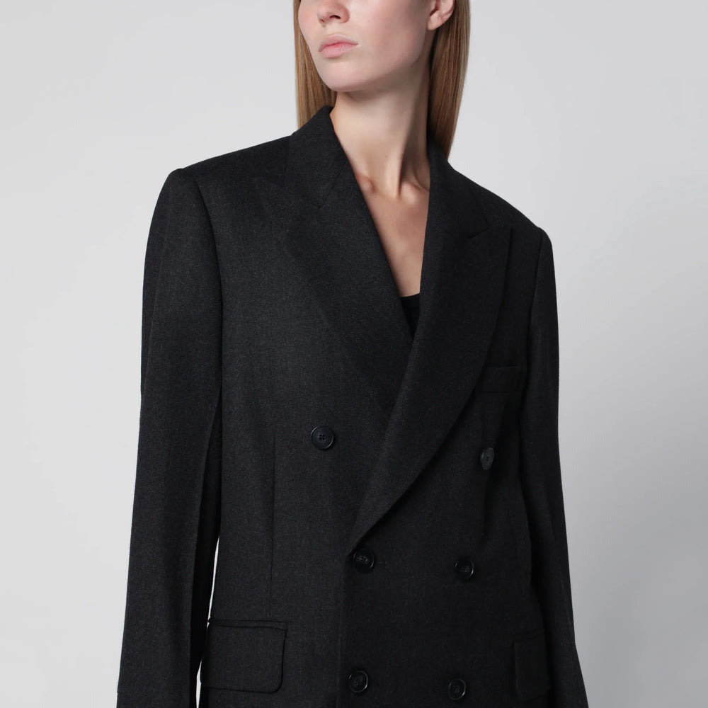 Victoria Beckham - Dark Grey Double-Breasted Wool Jacket Brand