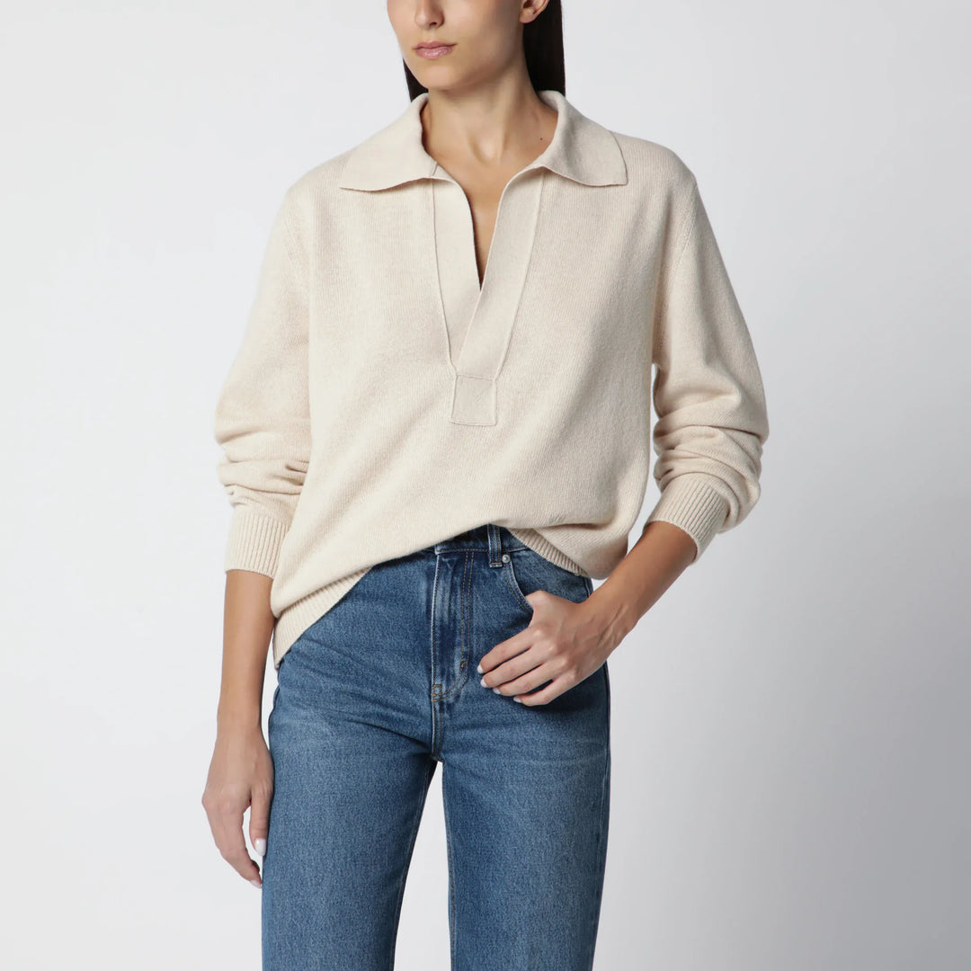 Victoria Beckham - Genevieve sweater in Elderflower cashmere blend Brand M