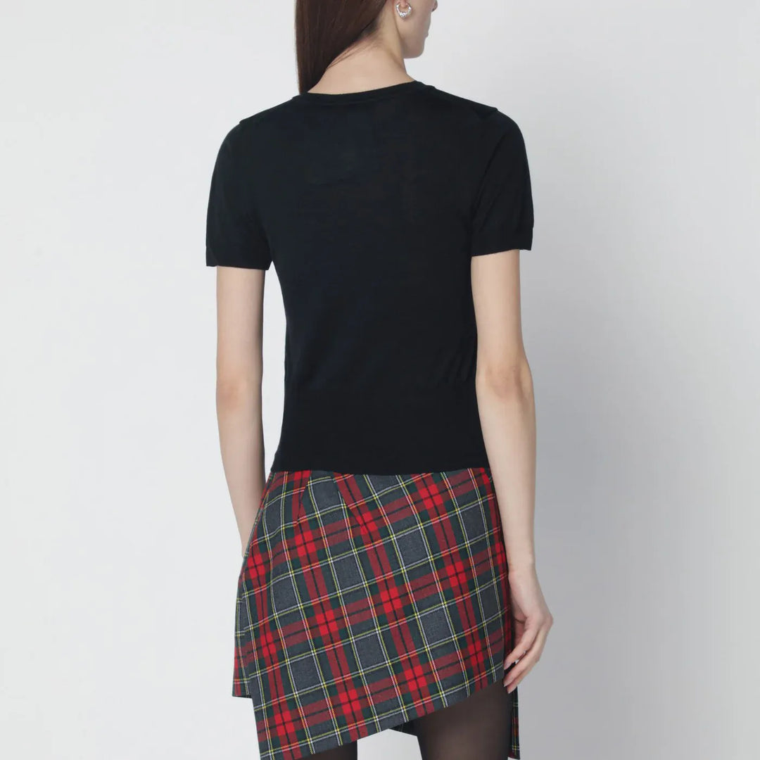 Vivienne Westwood - Black Bea wool and silk top Brand M