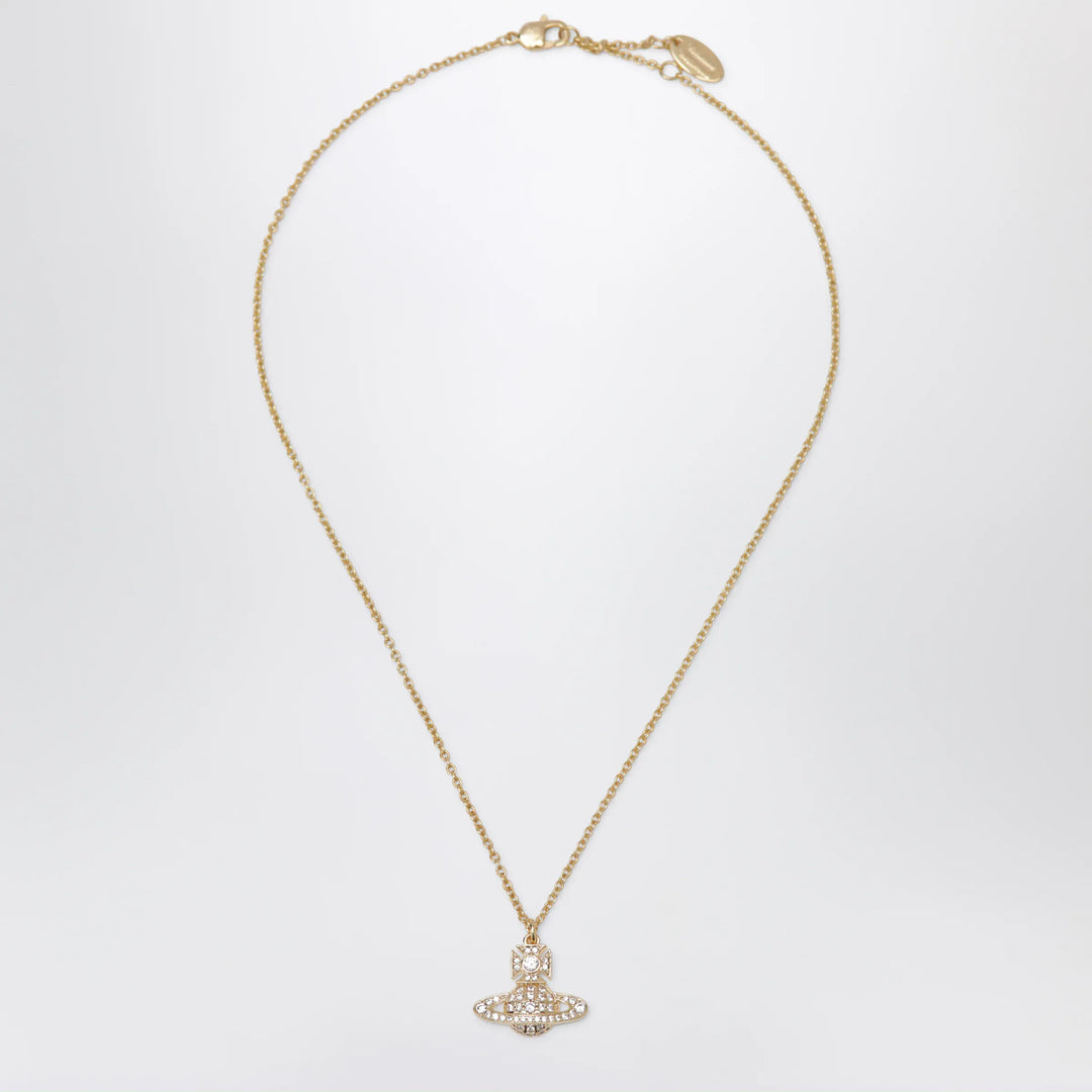 Vivienne Westwood - Orb pendant necklace in gold-tone metal with crystals Brand U