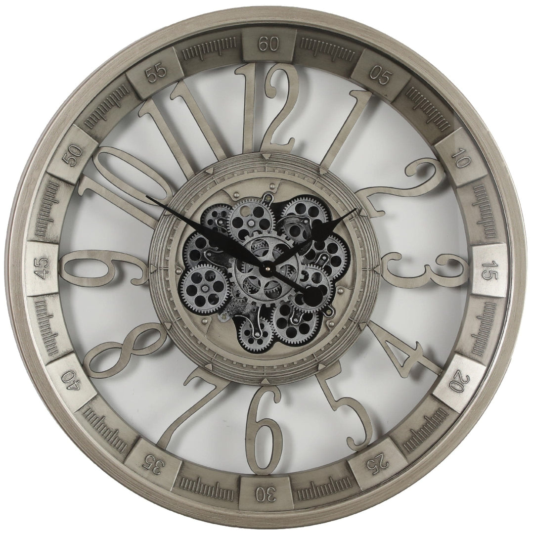 Chilli Wall Clock Russo' Round Industrial Age Wall Clock Silver Brand