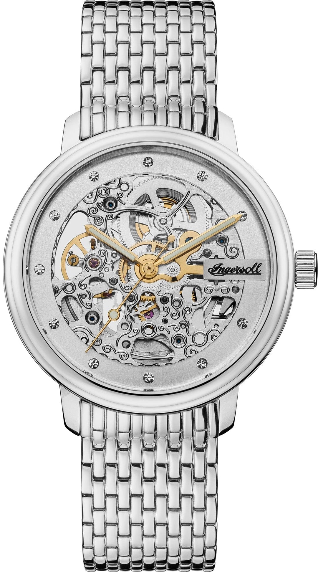 Ingersoll Watch Ingersoll Crown Automatic Silver Watch Brand
