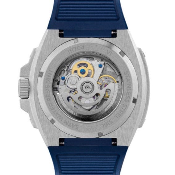 Ingersoll Watch Ingersoll The Motion Automatic Silver Blue Watch Ingersoll The Motion Automatic Silver Blue Skeleton Watch Made In US Brand
