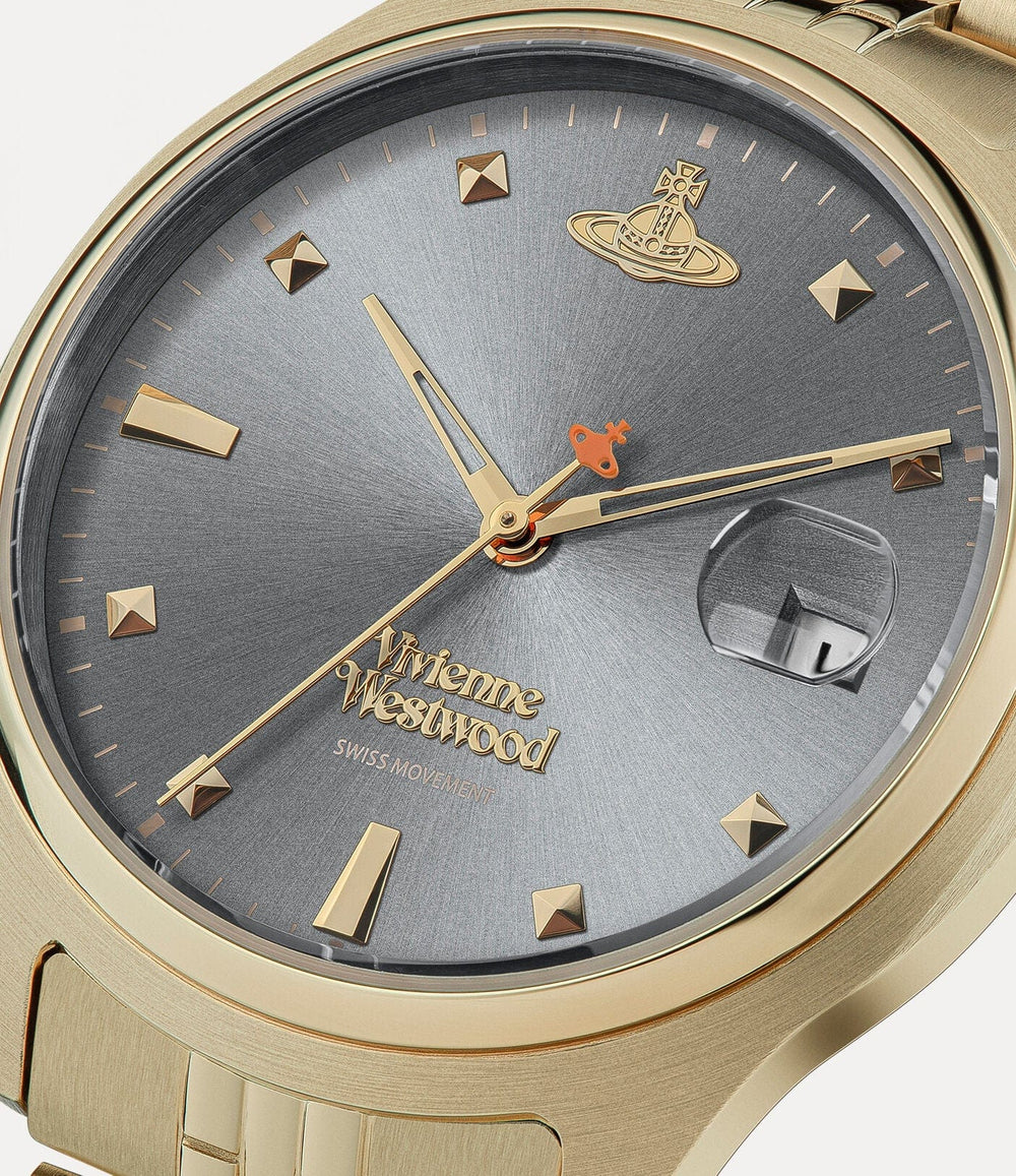 Vivienne Westwood Watch Vivienne Westwood Camberwell Watch Grey Gold Stainless Steel Women's Designer I Vivienne Westwood I Camberwell Grey Gold Stainless Steel Brand