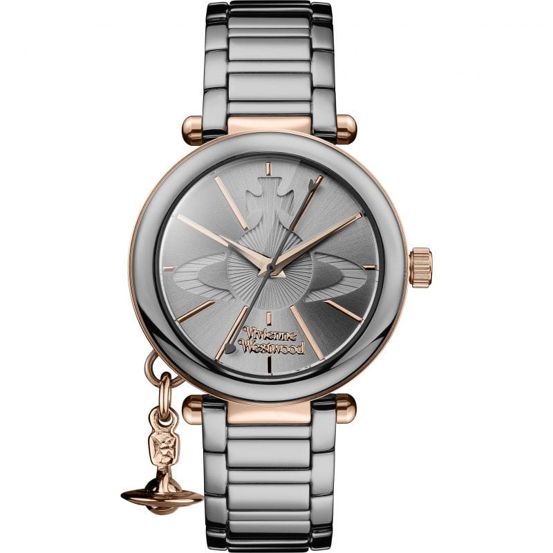 Vivienne Westwood Watch Vivienne Westwood Kensignton Watch Grey Dial & Titanium Plated Ceramic Bracelet Vivienne Westwood Kensignton Watch Grey I Designer Watches For Women  Brand