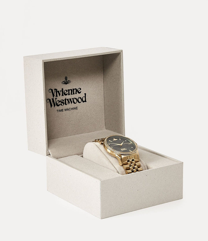 Vivienne Westwood Watch Vivienne Westwood The Wallace Watch Green Dial With Swarovski Cristals Women's Designer I Vivienne Westwood I The Wallace Green With Swarovski Brand