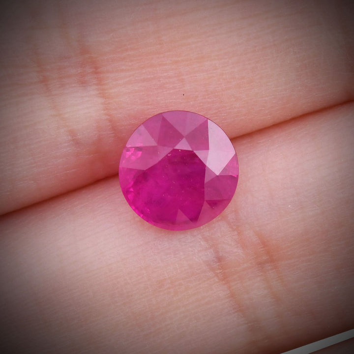 3.00 Carat Red BURMESE Round Ruby CD