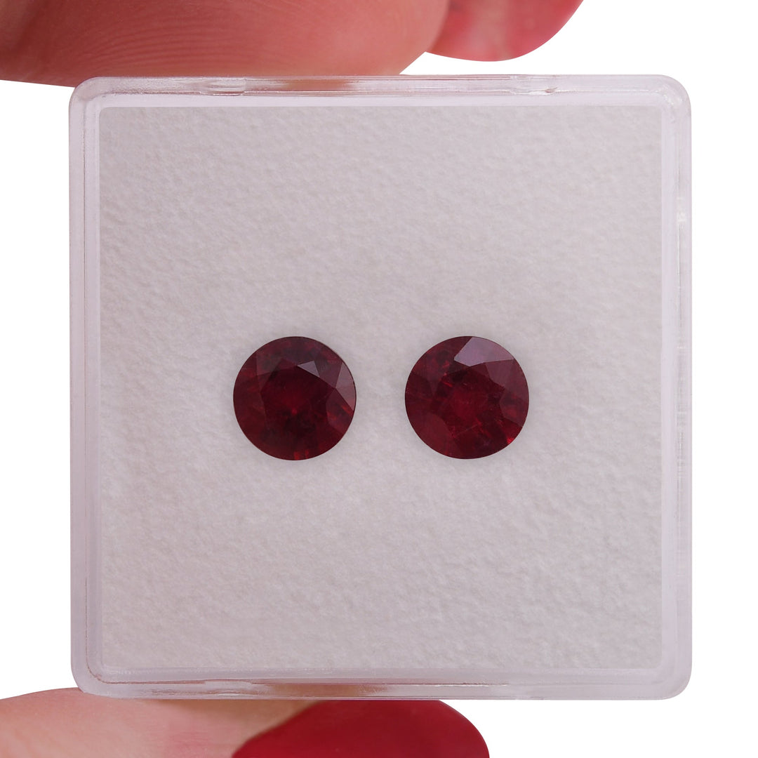 1.63 Carat Red MOZAMBICAN Round Ruby