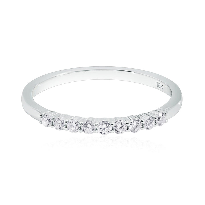 LEIBISH White Diamond Nine-Stone Band Ring
