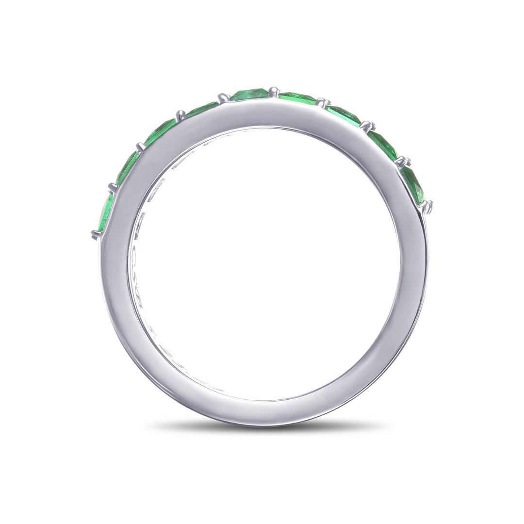 LEIBISH 1.16ct Princess Emerald Full Eternity Band Ring