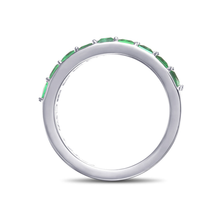 LEIBISH 1.16ct Princess Emerald Full Eternity Band Ring