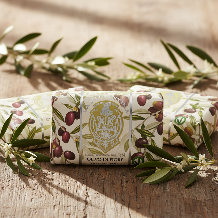 La Florentina Olive Flower Soap - Natural Rustic