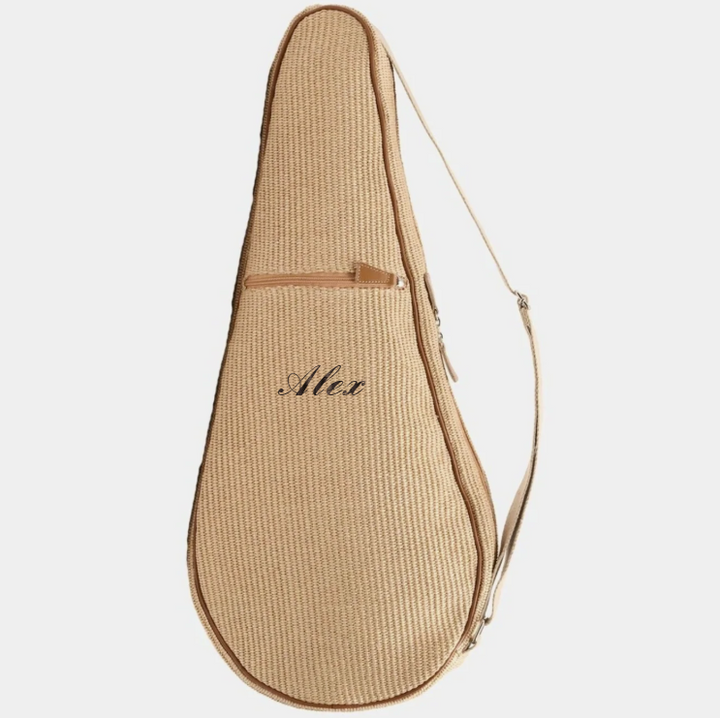 My Style Bags Personalised Glamour Straw Tennis Bag